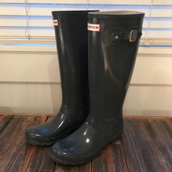 hunter dark slate boots